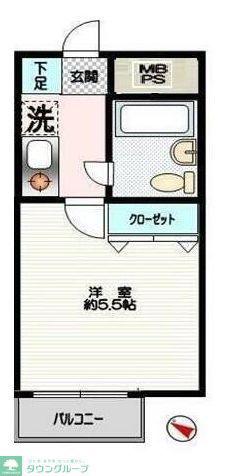 クリオさがみ野参番館(1K/3階)の間取り写真