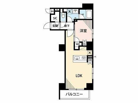 マイナビSTAY日本橋パークサイド(1LDK/3階)の間取り写真