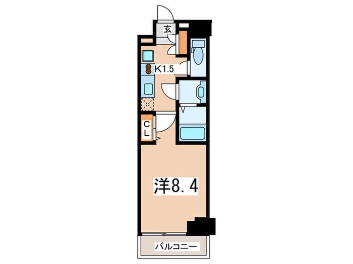BPRレジデンス町田(1K/10階)の間取り写真