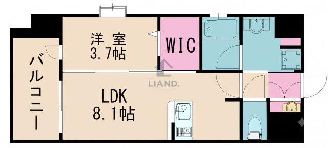 LANDIC K320(1LDK/7階)の間取り写真