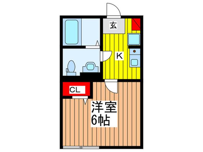 ミラソレイユ大宮(1K/3階)の間取り写真