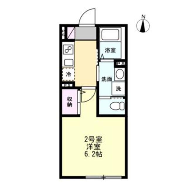 ベイルームグラン海老名(1K/1階)の間取り写真