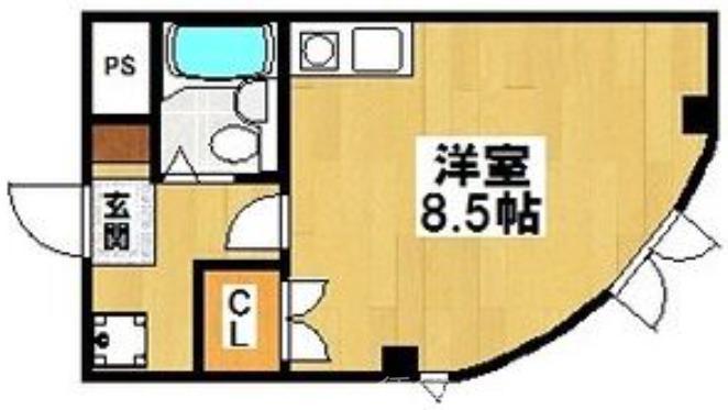グランパーム石津川(ワンルーム/3階)の間取り写真