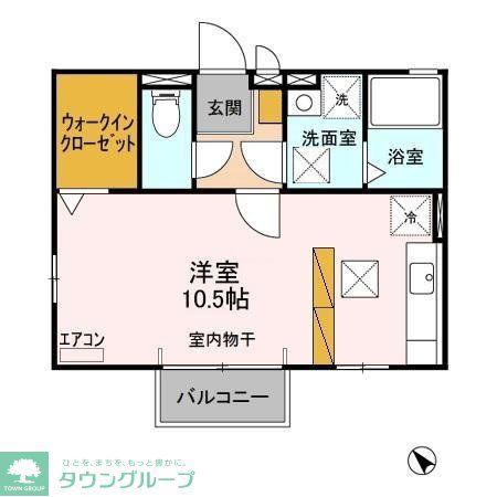 ヴィラセジュール(ワンルーム/1階)の間取り写真