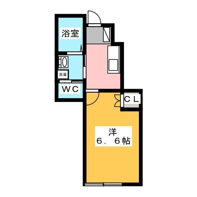 ザ・コート新宿(1K/1階)の間取り写真
