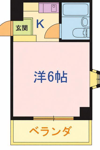 シルクウッド(1K/4階)の間取り写真