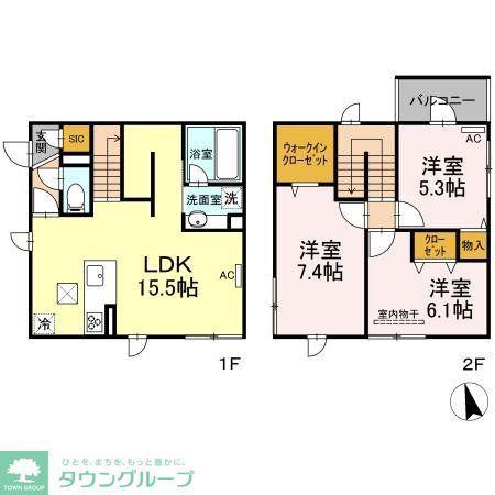 ルミエール(3LDK/1階)の間取り写真