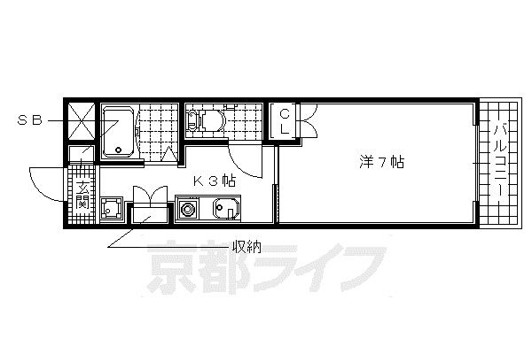 ジュネスモワニー(1K/2階)の間取り写真
