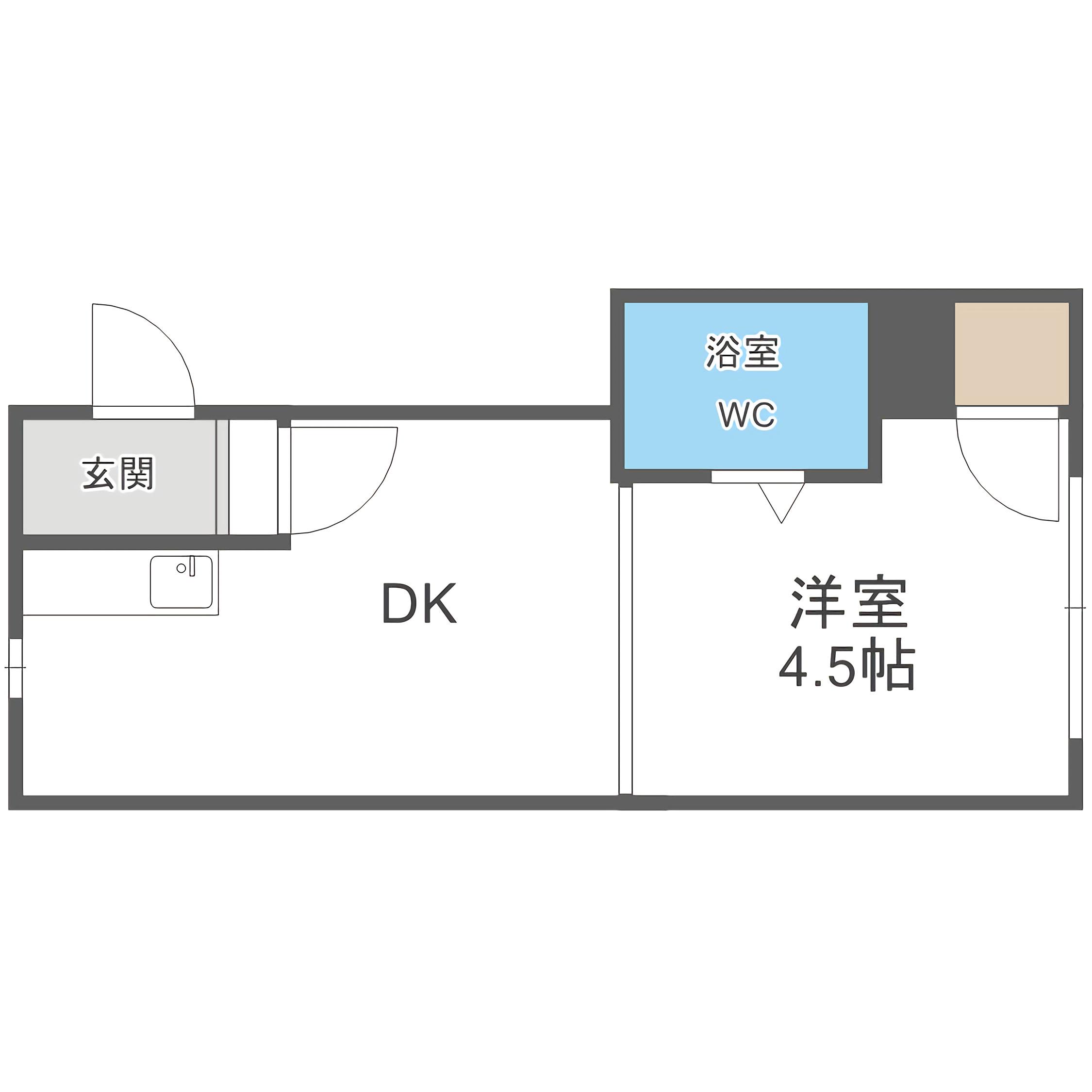 HOZAN INN(1DK/3階)の間取り写真