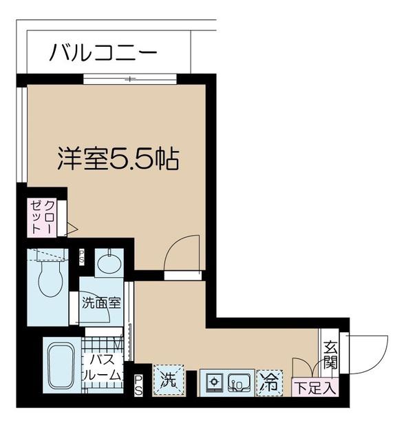 フェリーチェ雑色(1K/1階)の間取り写真