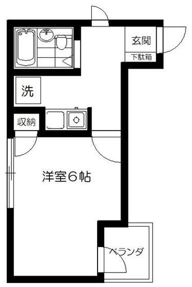 メゾンアブリコ(1K/2階)の間取り写真