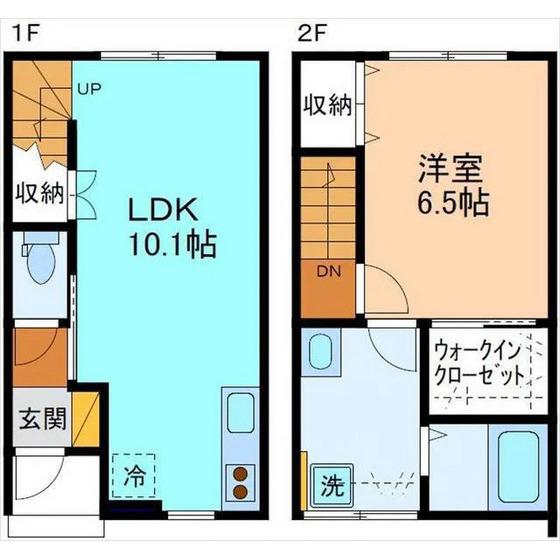 BREED(1LDK/2階)の間取り写真