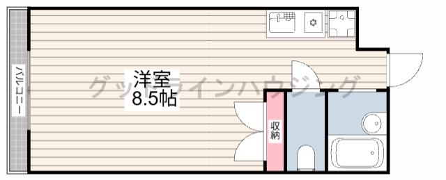 ルナTAKINO(ワンルーム/1階)の間取り写真