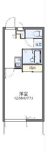 レオパレス阿保(1K/3階)の間取り写真