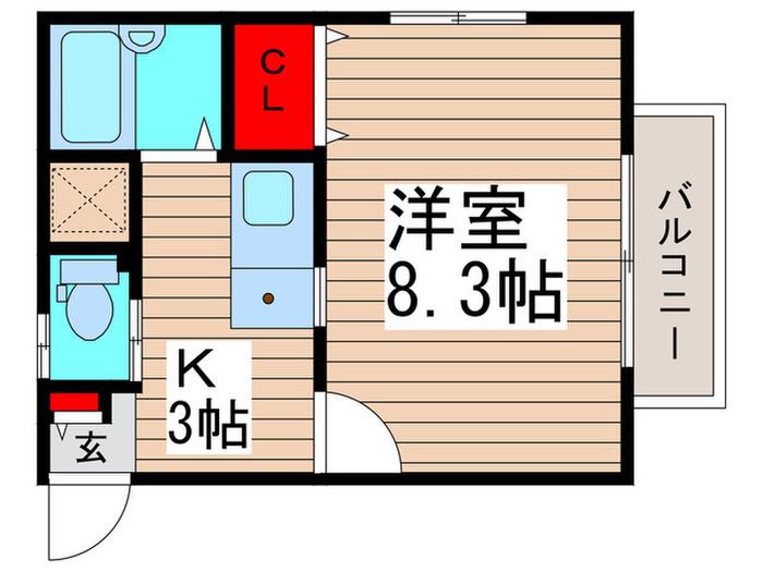 メゾンアール(1K/1階)の間取り写真