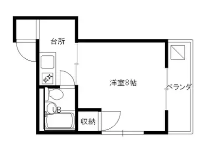メゾン田井(1K/3階)の間取り写真
