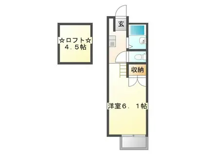 VISTA (1K/2階)の間取り写真