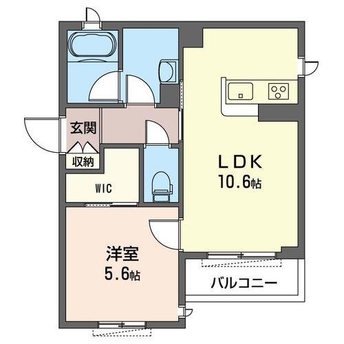アレーズ(1LDK/1階)の間取り写真