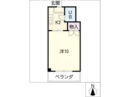 メゾン サンドミール(1K/1階)の間取り写真
