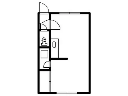 ハイツ10条(1DK/2階)の間取り写真