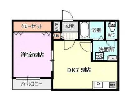 NOIVEL KONOHANA(1LDK/2階)の間取り写真