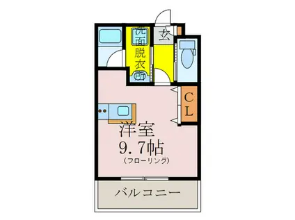 ソレイユ曙(ワンルーム/1階)の間取り写真