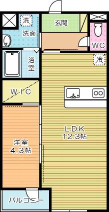 SHIZUKA BLDG(1LDK/1階)の間取り写真
