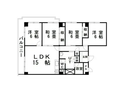 釧路浦見ポートビューマンション(4LDK/7階)の間取り写真