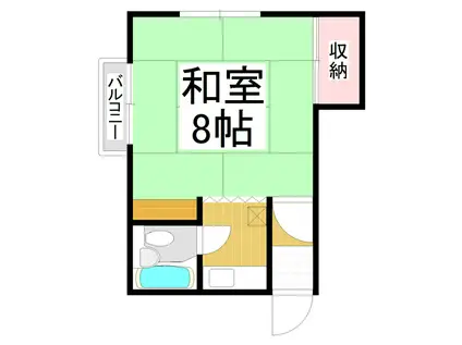 コーポとねがわ(1K/1階)の間取り写真