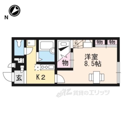 レオパレスTKすずめ(1K/1階)の間取り写真