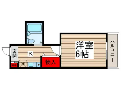 クリオ北松戸壱番館(1K/1階)の間取り写真