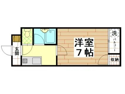 ピッコロオベスト(1K/3階)の間取り写真