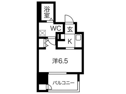 ワールドアイ大阪城イーストアドバンス(1K/9階)の間取り写真