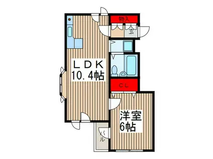 ペリエ柏(1LDK/4階)の間取り写真