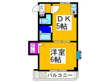 COSUMO CORT(1DK/3階)の間取り写真
