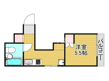 櫻ハイツ(ワンルーム/3階)の間取り写真