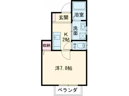 アンフィニIII(1K/1階)の間取り写真