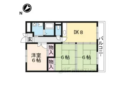 プリンスハイツナカハラ(3DK/2階)の間取り写真