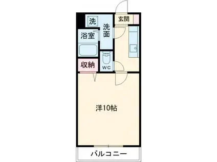 グロワール椿森(1K/2階)の間取り写真