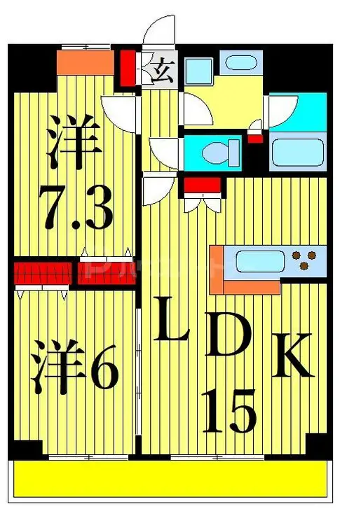 サンクレール荒川ブランガーデン 8階階 間取り