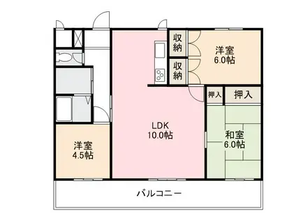 クララファミリアI(3LDK/2階)の間取り写真