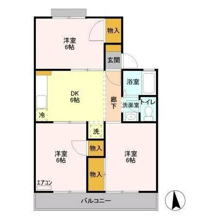 サニーヒルハイツ 1階階 間取り