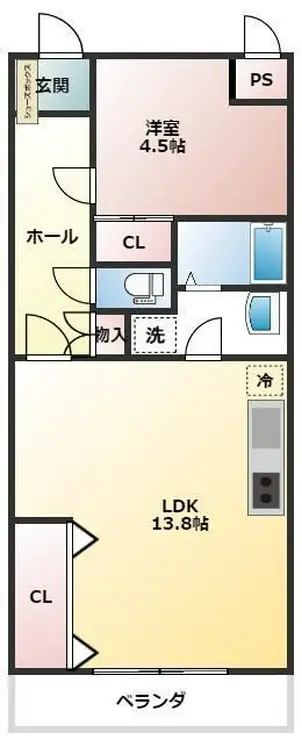 サンライト南浦和2番館 9階階 間取り