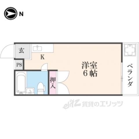 コーポラス光明(1K/2階)の間取り写真
