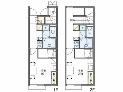 レオパレスウィズダム21(1K/2階)の間取り写真