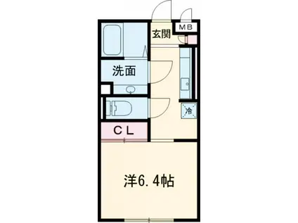 RESPIRAR I(1K/2階)の間取り写真