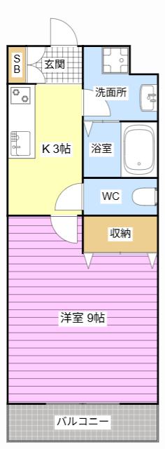 AKOYA・PERLE・SUN(1K/1階)の間取り写真