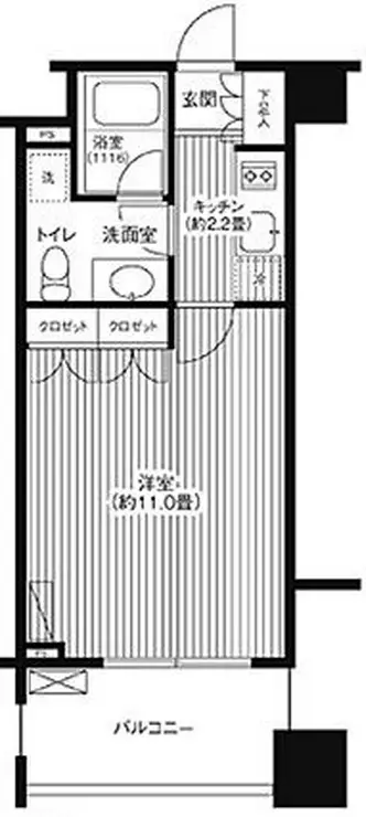 グランハイツ代々木 11階階 間取り