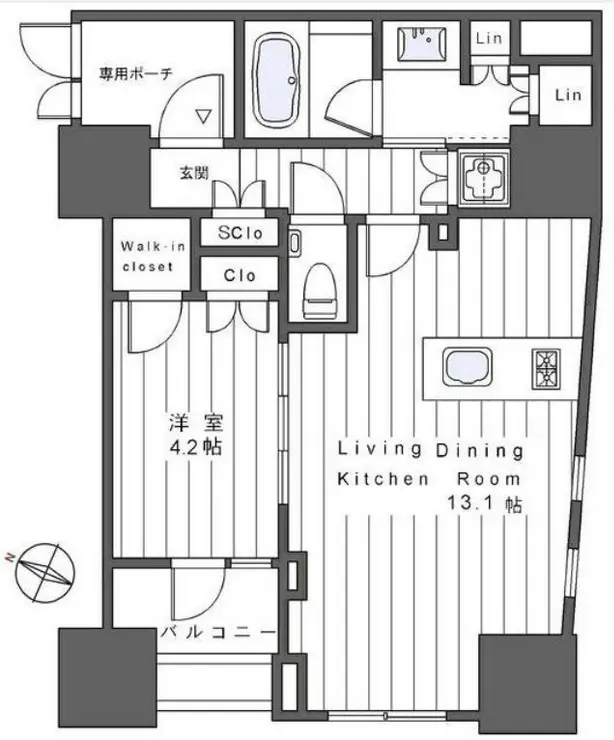 プレミスト渋谷宮益坂 9階階 間取り