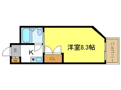 リーダースパーク21(1K/4階)の間取り写真